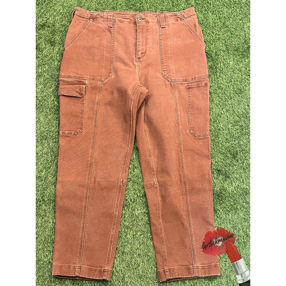 Duluth Trading‎ Pants Womens 16 Brown Cargo Stretch Straight